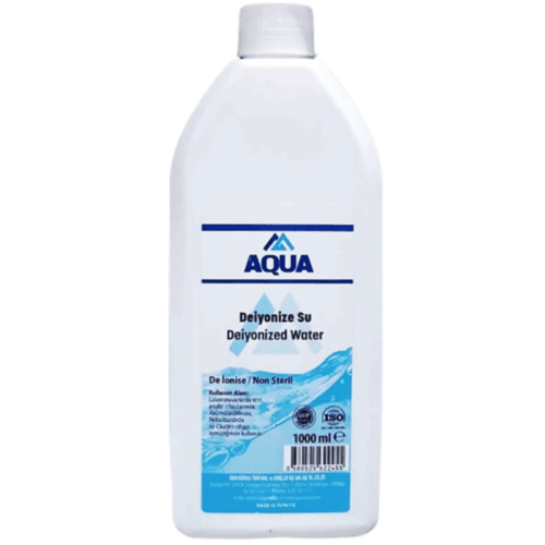 Aqua Deiyonize (Distile) Su 1000 ml | Saf Distile Su