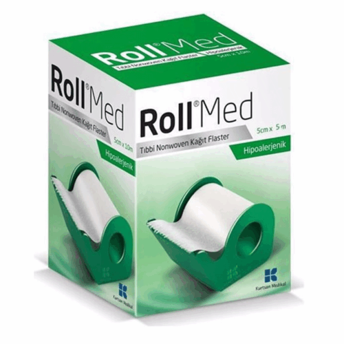 Roll Med Hipoalerjenik Kağıt Flaster 5cm x 5m | Tıbbi Sabitleme Bandı