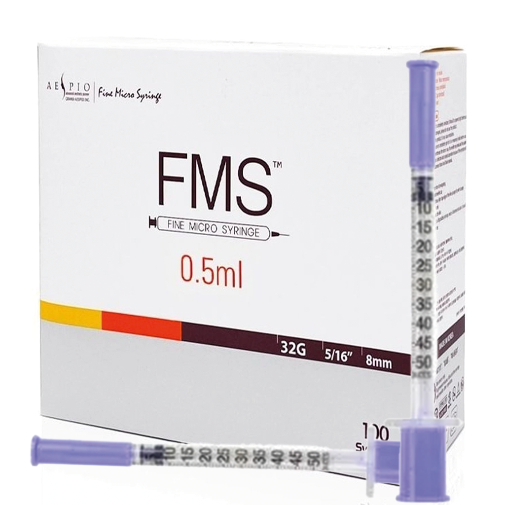 FMS Micro Fine 0.5 ml Enjektör – 32G x 8mm Steril Şırınga