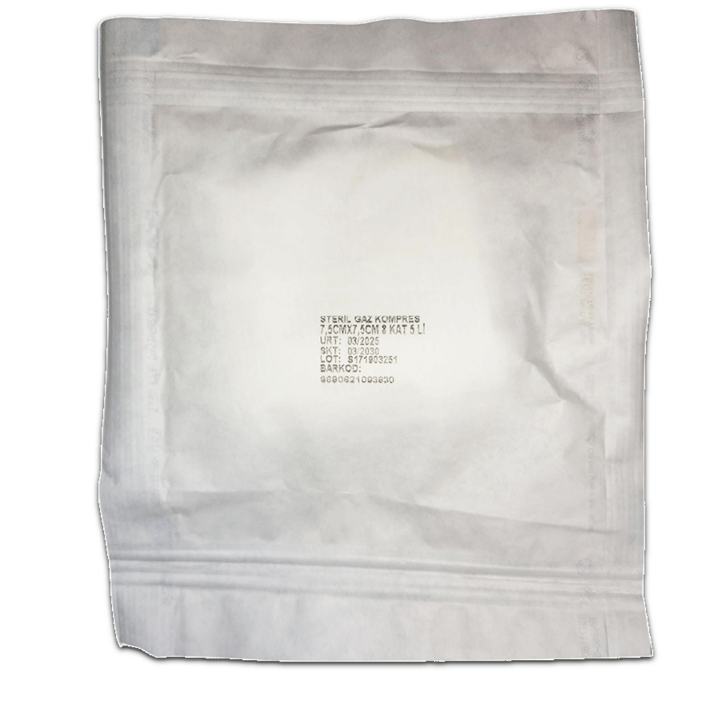 MEDİTEKS Steril Gazlı Kompres 7,5 x 7,5 cm 5’li | 4 Kat Steril Kompres - Görsel 2