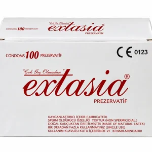 Extasia Prezervatif 100 Adet – Kayganlaştırıcılı Lateks Kondom