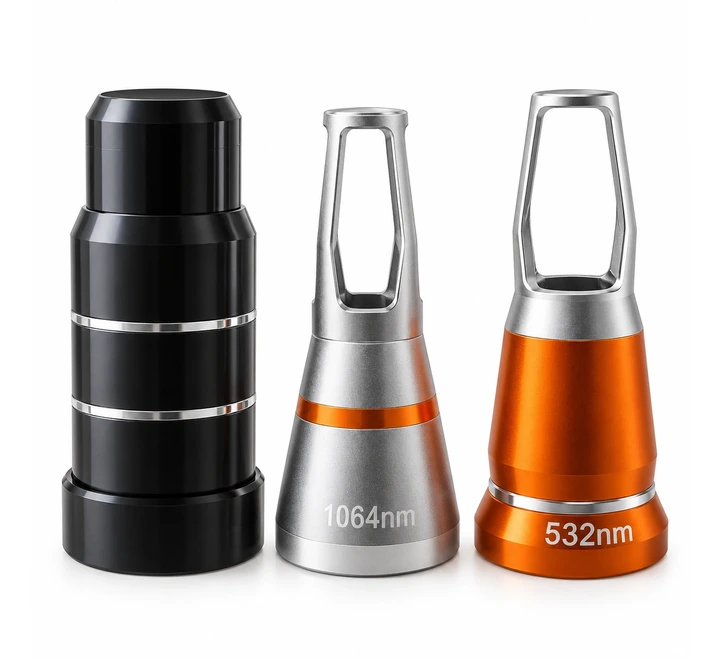 Q-Switch ND YAG Lazer Başlıkları – 1064 nm, 532 nm ve Karbon Peeling Başlığı