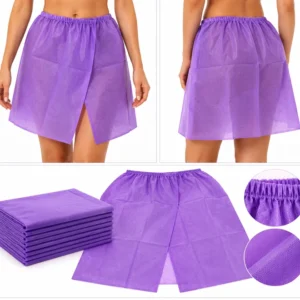 Tek Kullanımlık Kadın Doğum Muayene Eteği – Mor | 50'li ve 100'lü Paket