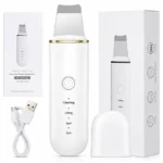 Ultrasonik Skin Scrubber Cilt Temizleme Cihazı – 4 Fonksiyonlu USB Şarjlı Yüz Temizleme Spatulası