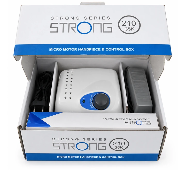 Strong 210 35K Mikromotor Freze Cihazı – 35.000 RPM Profesyonel Tırnak Freze Makinesi - Görsel 3