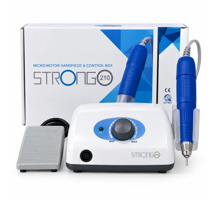Strong 210 35K Mikromotor Freze Cihazı – 35.000 RPM Profesyonel Tırnak Freze Makinesi